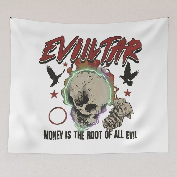 Item preview, Skull with Money and Gothic Streetwear Aesthetic - "Evil Star" designed and sold by ITz Shop.