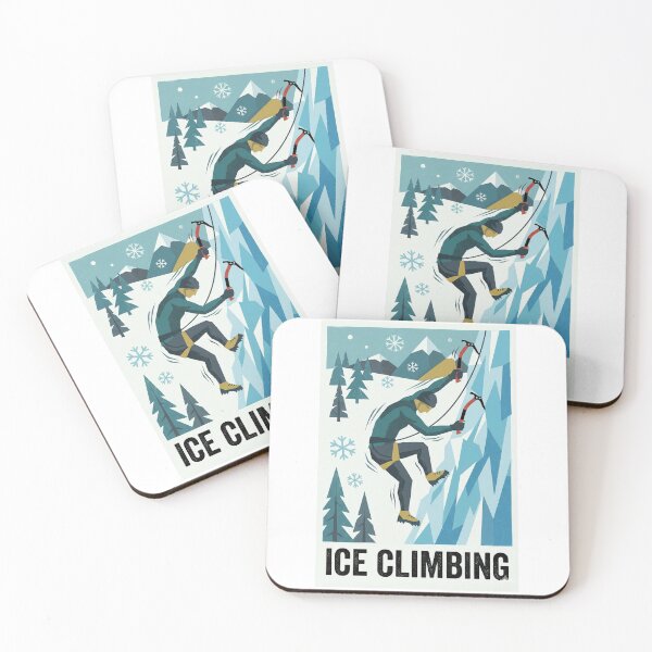 Item preview, Ice Climbing Vintage Poster – Winter Adventure Sports Illustration designed and sold by MiszungART.