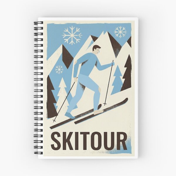 Item preview, Skitour Vintage Poster – Backcountry Skiing Winter Sports Art designed and sold by MiszungART.