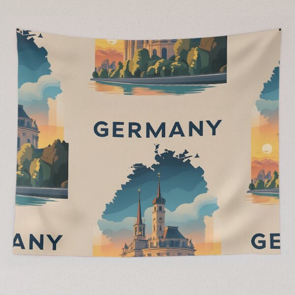 Item preview, Germany Retro Vintage Travel Design designed and sold by TravelersGems.