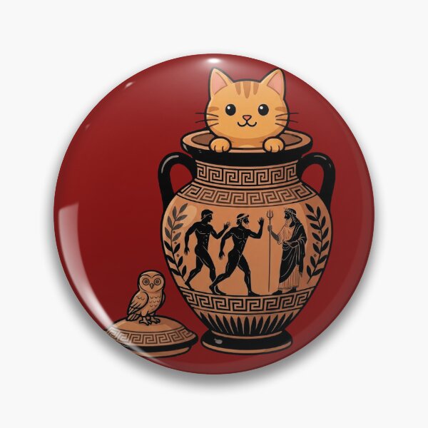 Artikelvorschau, Antike griechische Keramikkatze – Amphorenvase entworfen und verkauft von MythoWorldddd.