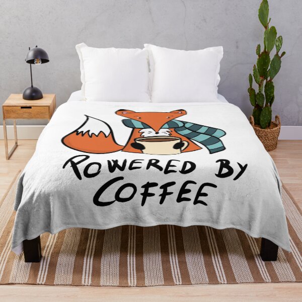 Item preview, Cute Cozy Fox - Powered by Coffee designed and sold by DesignFreakArt.