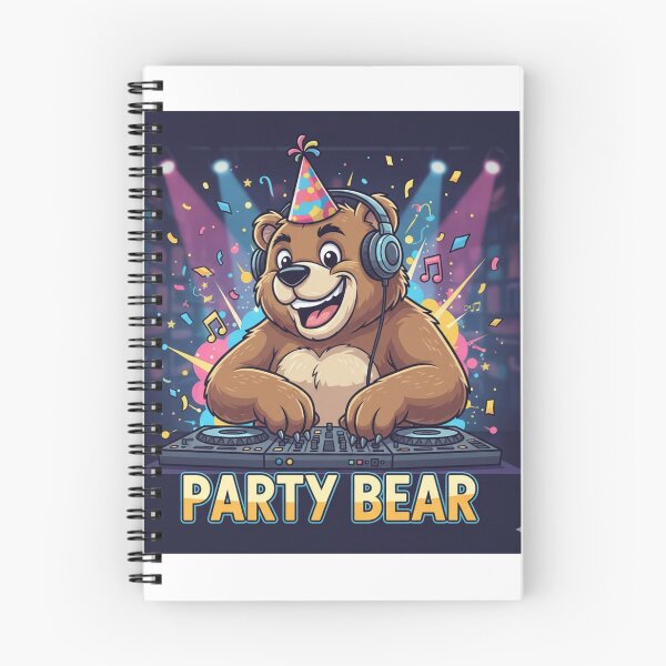 Item preview, Party Animal Bear - Funny Celebration & Birthday Party Humor Tee designed and sold by RelateAndTee.