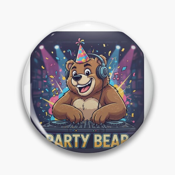 Item preview, Party Animal Bear - Funny Celebration & Birthday Party Humor Tee designed and sold by RelateAndTee.