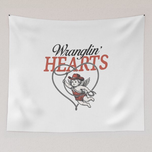 Item preview, Wranglin' hearts - Retro Valentine's day designed and sold by sapnaela.