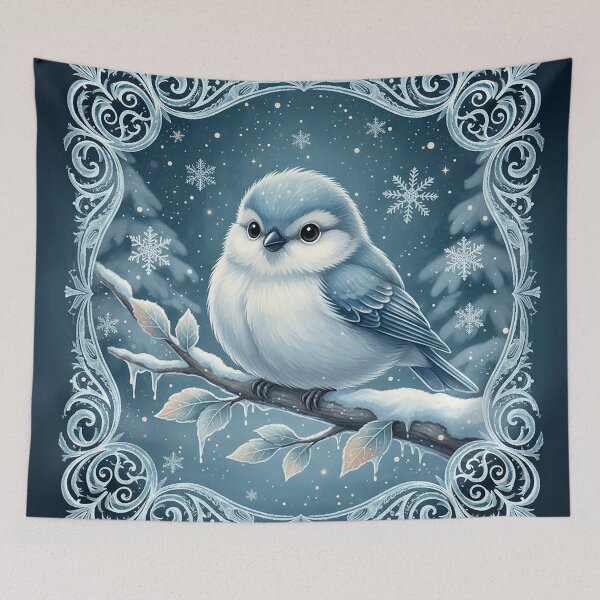 Item preview, Winter Whisper – Little Bird in Snowy Silence designed and sold by Iras-Art-Corner.