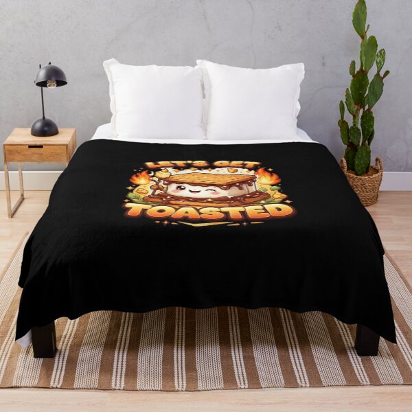 Item preview, Let’s Get Toasted – Cute S’Mores Cartoon Funny Food Pun designed and sold by ArminGreen.