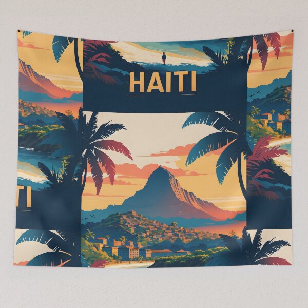Item preview, Haiti Retro Vintage Travel Design designed and sold by TravelersGems.