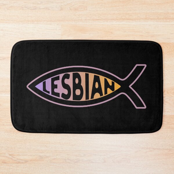 Item preview, Jesus Fish Lesbian Pride Flag LGBTQ Black designed and sold by TackyTime.
