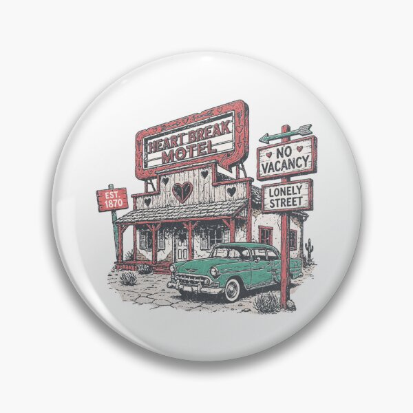 Item preview, Heart break motel - Retro valentine's day designed and sold by sapnaela.