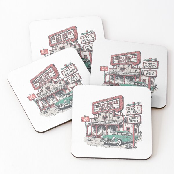 Item preview, Heart break motel - Retro valentine's day designed and sold by sapnaela.