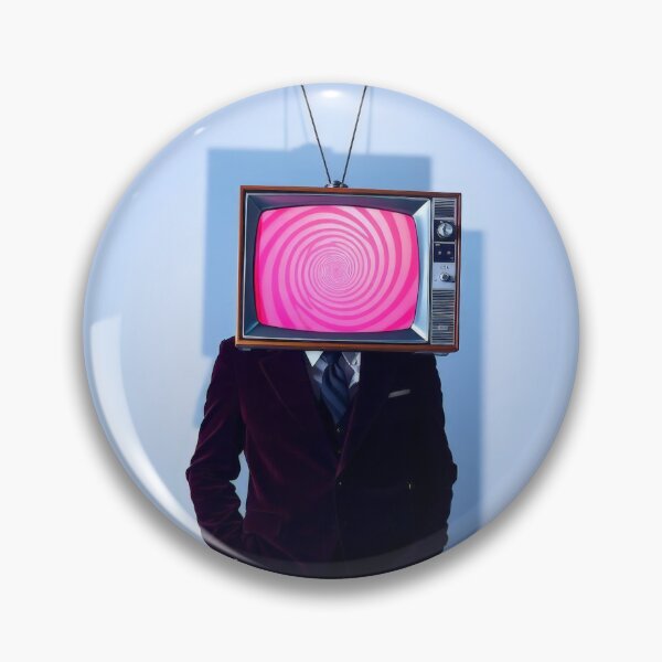Item preview, Hypnotic TV Head Red Suit - Surreal Retro Television Portrait designed and sold by Cine8.