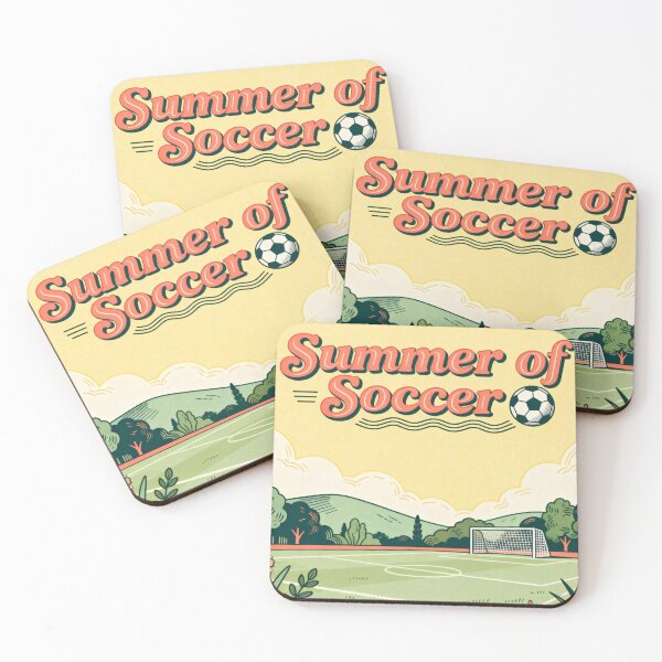 Item preview, Retro Summer of Soccer 2026 - Vintage 70s Aesthetic Football Pitch Art designed and sold by HappySproutArt.