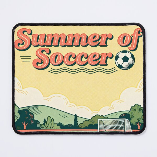 Item preview, Retro Summer of Soccer 2026 - Vintage 70s Aesthetic Football Pitch Art designed and sold by HappySproutArt.