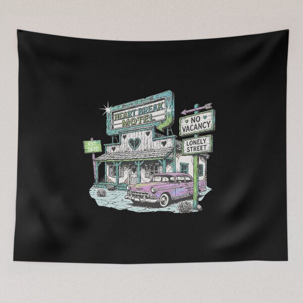 Item preview, Heart break motel - Retro valentine's day designed and sold by sapnaela.