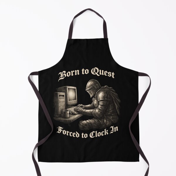 Item preview, Born To Quest Forced To Clock In Job Humor Office Life designed and sold by SofenArt.