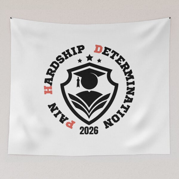 Item preview, Pain, Hardship, Determination Class 2026 – Funny PhD Graduation Quote for Doctorate Students and Researchers designed and sold by Artycom.