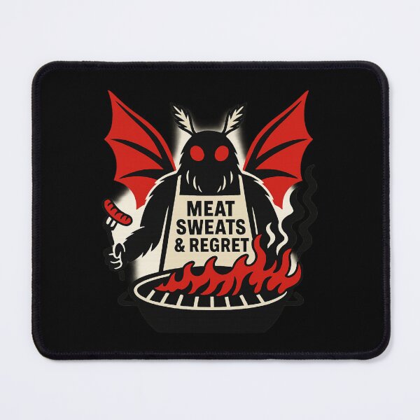 Item preview, Meat Sweats & Regret – Mothman BBQ Cryptid Design designed and sold by Altered Array, LLC.