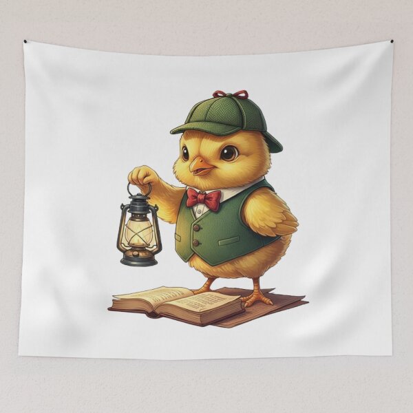 Item preview, The Chick Detective: Vintage Illustration of a Curious Animal Character designed and sold by CHRIST5000.