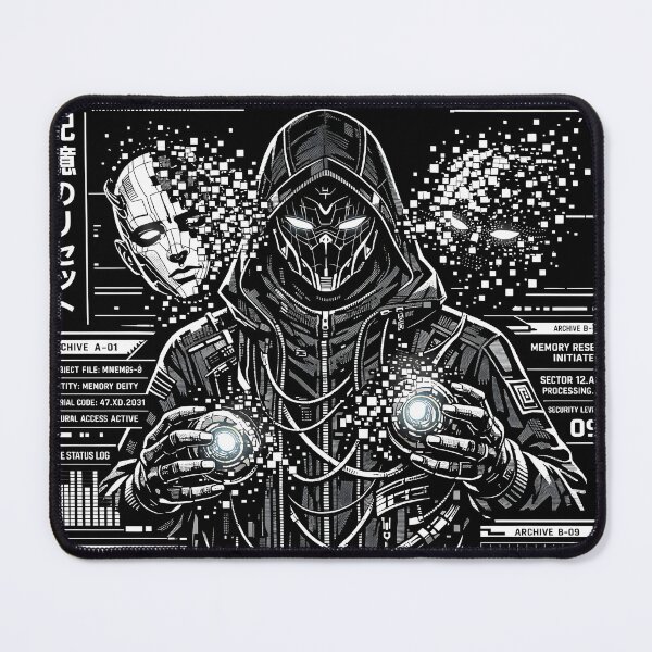 Item preview, MNEMOS-Ø God of Memory Reset Cyberpunk Aesthetic - Neural Memory Reset System Dystopian Sci-Fi Art - Glitch Techwear Design for Hacker Streetwear, Hoodies & Dark Techno Posters - Data Purge Graphic designed and sold by Vivaan Studio.