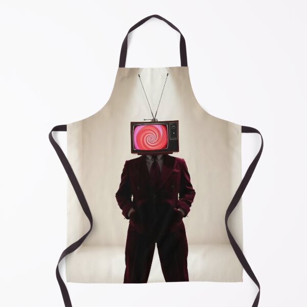 Item preview, Hypnotic TV Head Red Suit - Surreal Retro Television Portrait designed and sold by Cine8.