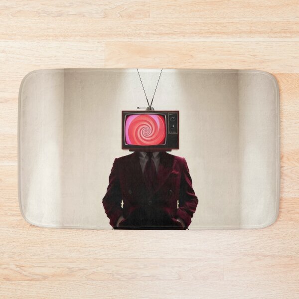 Item preview, Hypnotic TV Head Red Suit - Surreal Retro Television Portrait designed and sold by Cine8.
