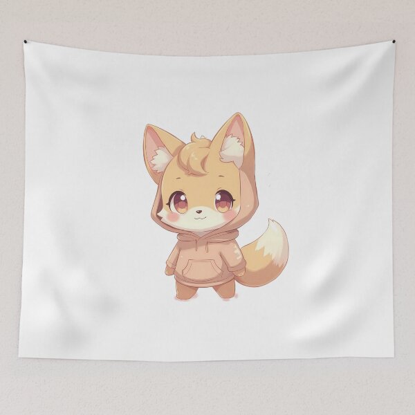 Item preview, Cozy Fox Spirit – Cute Kawaii Fantasy Character designed and sold by santi-ia.