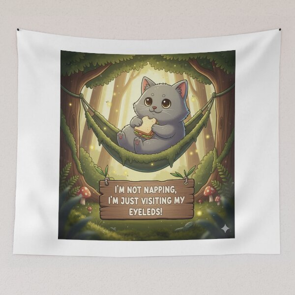 Item preview, Visiting My Eyelids Cat Nap designed and sold by JustSketchs.