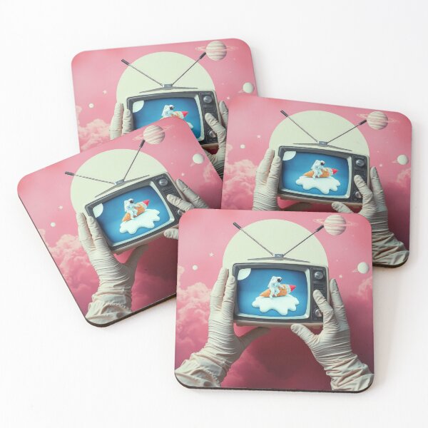 Item preview, Moon Landing TV Dreams - Retro Portable Television Surreal Collage designed and sold by Cine8.
