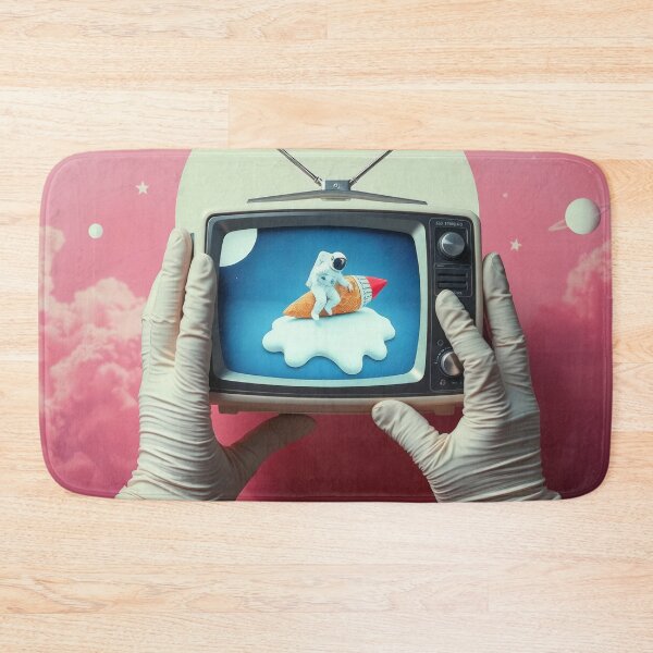 Item preview, Moon Landing TV Dreams - Retro Portable Television Surreal Collage designed and sold by Cine8.