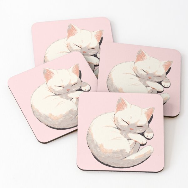 Item preview, Sleeping Kitten – Cute cat motif in soft colors designed and sold by Meiersbeste.