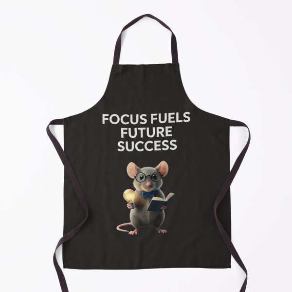Item preview, Focus Fuels Future Success – Cute Smart Mouse Motivational T-Shirt Design designed and sold by Iunova.