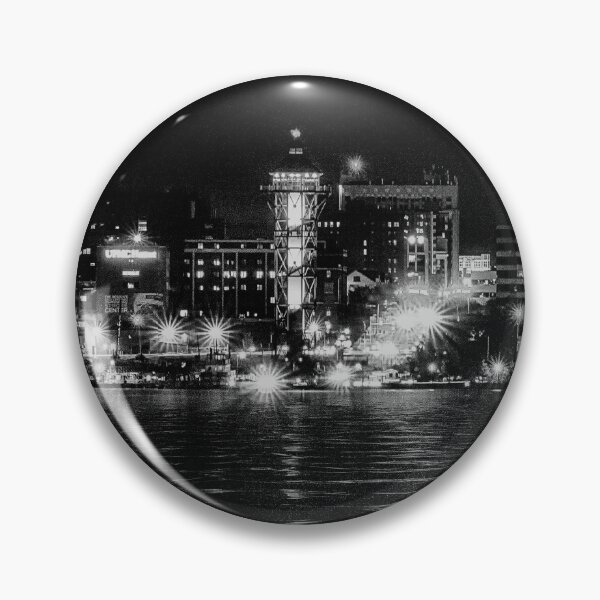 Item preview, Erie at Night Monochrome designed and sold by Kathy Weaver.