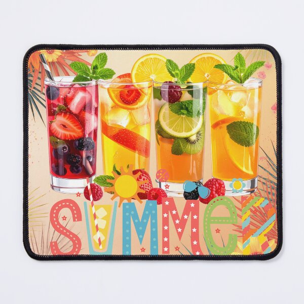 Item preview, Colorful Summer Drinks – Fresh Fruit Cocktail Illustration designed and sold by GoldenSparkleShop.
