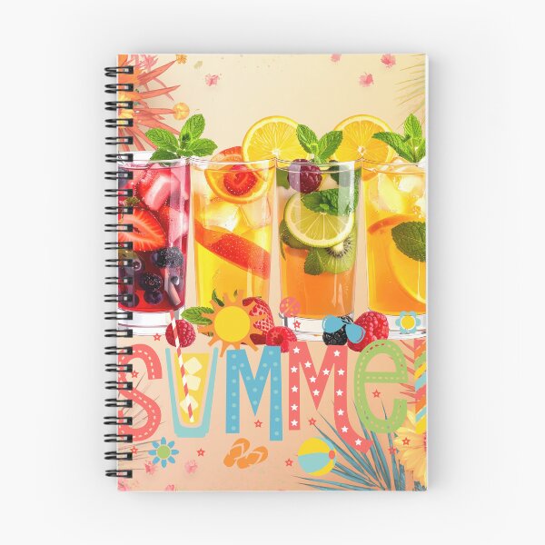 Item preview, Colorful Summer Drinks – Fresh Fruit Cocktail Illustration designed and sold by GoldenSparkleShop.