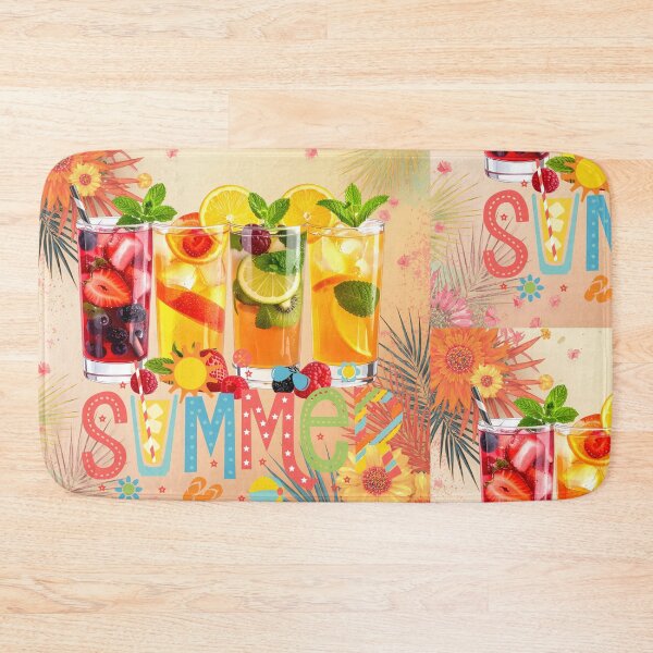Item preview, Colorful Summer Drinks – Fresh Fruit Cocktail Illustration designed and sold by GoldenSparkleShop.
