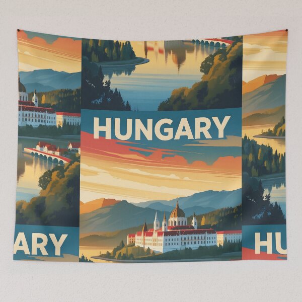 Item preview, Hungary Retro Vintage Travel Design designed and sold by TravelersGems.