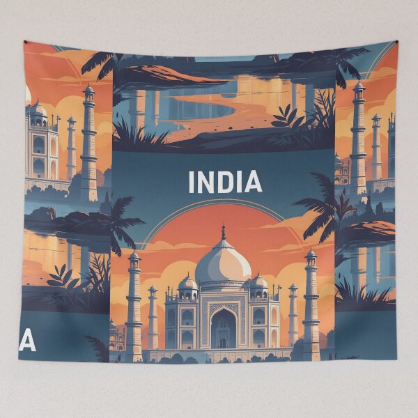 Item preview, India Retro Vintage Travel Design designed and sold by TravelersGems.