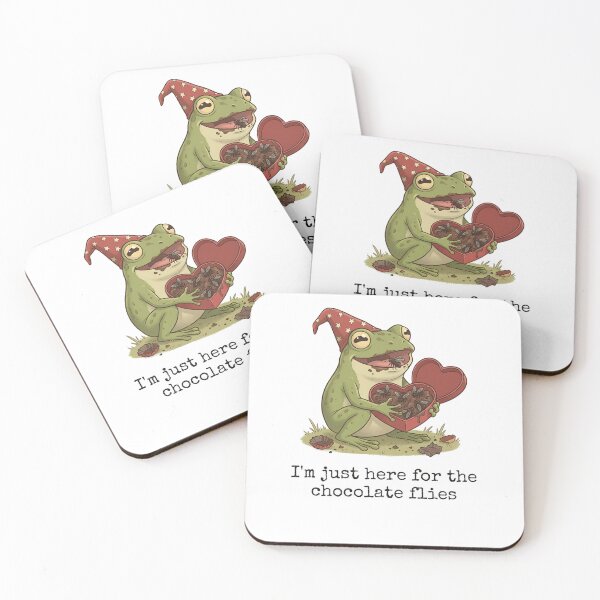 Item preview, Funny Frog Valentines - Valentines Frog - Im just here for the chocolate designed and sold by sapnaela.