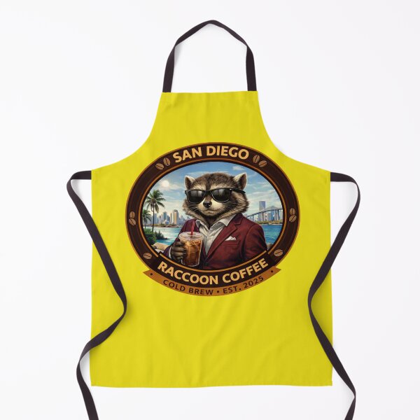 Item preview, San Diego Raccoon Coffee Badge designed and sold by TytherleyTees.
