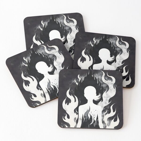 Item preview, Black and White Fire, Ai Generated Art  designed and sold by ACC .