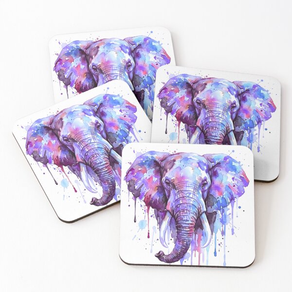 Item preview, Colorful Watercolor Elephant Art Vibrant Animal Illustration designed and sold by ExploreAura Studio.