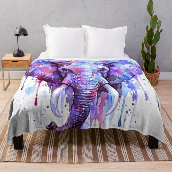 Item preview, Colorful Watercolor Elephant Art Vibrant Animal Illustration designed and sold by ExploreAura Studio.