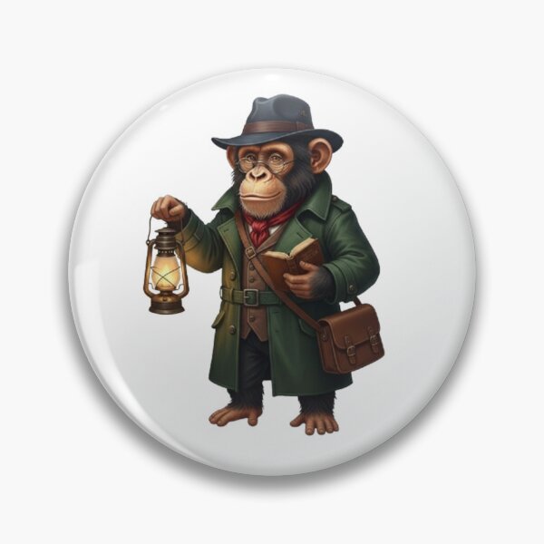 Item preview, Vintage Illustration of a Chimpanzee Detective designed and sold by CHRIST5000.