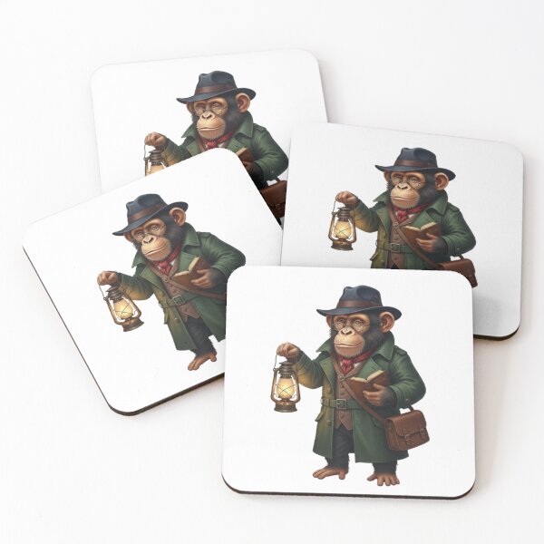 Item preview, Vintage Illustration of a Chimpanzee Detective designed and sold by CHRIST5000.