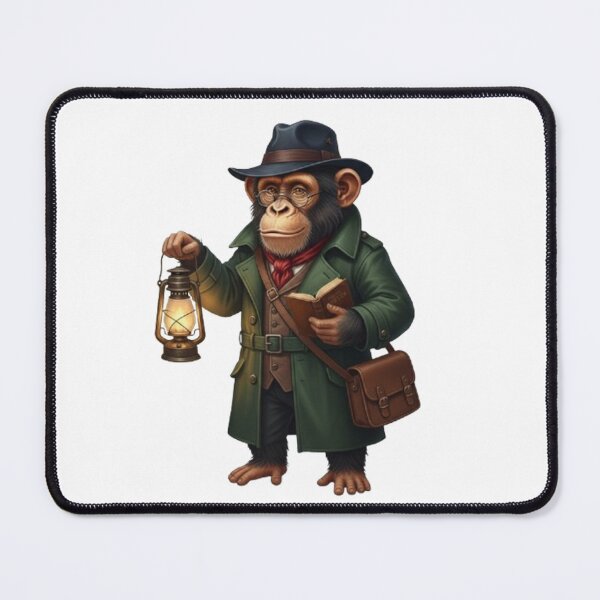 Item preview, Vintage Illustration of a Chimpanzee Detective designed and sold by CHRIST5000.