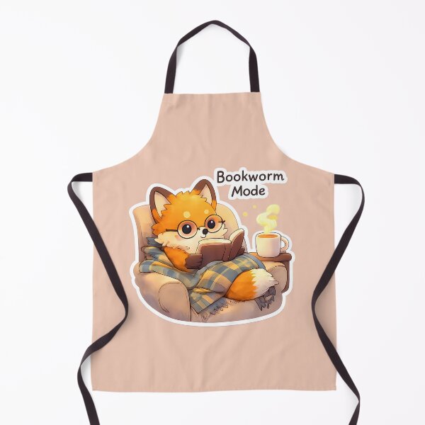 Item preview, Bookworm Mode Cute Fox Reading – Cozy Tea Time Kawaii Illustration designed and sold by Still Breathing Studio.
