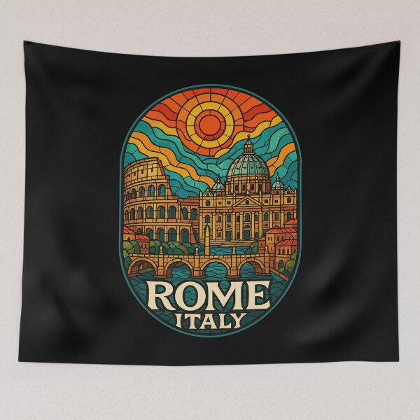 Item preview, Rome Italy Stained Glass Travel designed and sold by TomFrontierArt.