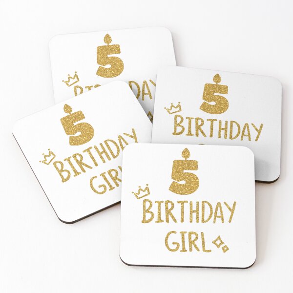 Artikelvorschau, Für die Geburtstagskind-Party zum 5. Geburtstag (Kindergold) entworfen und verkauft von PRINTLAN.
