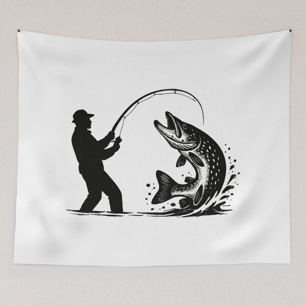 Item preview, Pike, pike angler, fishing, predator angler, gift shop designed and sold by Pineapple-Tree.